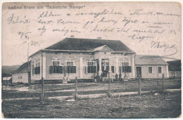 T2/T3 1917 Beszterce, Bistritz, Bistrita; Gasthaus Krauss Zum "Heidendorfer Steiniger" / Vendéglő, étterem / Restaurant  - Ohne Zuordnung