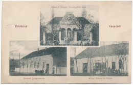 T2 1912 Csene, Tschene, Cenej, Cenei; Uzbasich Gáspár Főszolgabíró Háza, Ruttner Gyógyszertár, Weisz Ármin Fia üzlete és - Unclassified