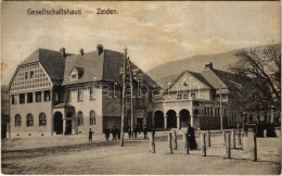 T2/T3 1912 Feketehalom, Zeiden, Codlea; Gesellschaftshaus, Gasthaus Zur Schwarzburg / Társasági Ház, Vendéglő, étterem.  - Non Classés