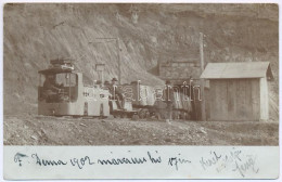 T2/T3 1902 Felsőderna, Derna (Bihar, Bihor); Lignitbánya, Iparvasút, Vonat / Lignit-Kohle / Lignite Mine, Industrial Rai - Unclassified