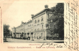 T2/T3 1903 Gyulafehérvár, Karlsburg, Alba Iulia; Officiers-Pavillon / Tiszti Pavilon. Schäser Ferenc Kiadása / Officers' - Ohne Zuordnung