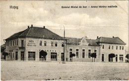 T2/T3 1925 Hátszeg, Hateg; Hotelul Mielul De Aur / Arany Bárány Szálloda, étterem és Kávéház, Mozi. Bálint Nagy Kiadása  - Unclassified