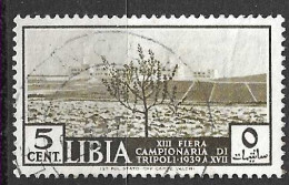 LIBIA - 1939 - 13° FIERA DI TRIPOLI - CENT. 5 - USATO (YVERT 74 - MICHEL 97 - SS 158) - Libya