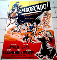 Affiche Ciné DEFI DES FLÈCHES EMBUSCADO 1954 L.SELANDER Lee VAN CLEEF Litho 120X160 - Manifesti & Poster