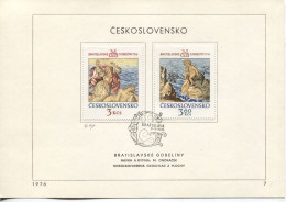 Tschechoslowakei # 2319 III.Typ,2320 Ersttagsblatt Wandteppiche Bratislava - Cartas & Documentos