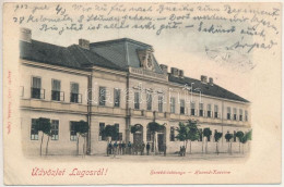 T3 1903 Lugos, Lugoj; Honvéd Laktanya. Auspitz Adolf Kiadása / Honved-Kaserne / K.u.K. Military Barracks (EB) - Non Classés