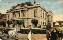 * T4 1912 Lugos, Lugoj; Városi Színház. Montázs Lovas Hintóval / Theatre. Montage With Horse Chariot (Rb) - Zonder Classificatie