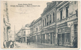 * T4 1923 Lugos, Lugoj; Strada Regina Maria / Königin Mariastrasse / Mária Királynő Utca, Anton Haberehrn üzlete / Stree - Non Classés