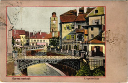 * T3 1915 Nagyszeben, Hermannstadt, Sibiu; Liegenbrücke / Híd / Bridge (Rb) - Zonder Classificatie