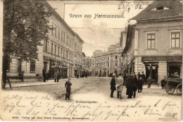 * T2/T3 1902 Nagyszeben, Hermannstadt, Sibiu; Heltauergasse / Nagydisznódi Utca, Julius Wermescher (azelőtt R. Nuridsan) - Unclassified