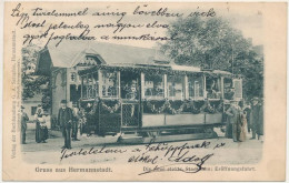 T2/T3 1905 Nagyszeben, Hermannstadt, Sibiu; Die Neue Elektr. Stadtbahn: Eröffnungsfahrt. Verlag Der Buchhandlung G. A. S - Ohne Zuordnung