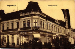 * T3 1908 Nagyvárad, Oradea; Bazár épület, Magyar Általános Hitelbank Nagyváradi Fiókja, Dr. Barta Fogorvos, Frankl Róza - Zonder Classificatie