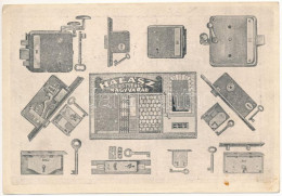 T2/T3 1940 Nagyvárad, Oradea; Halász Testvérek Redőny-, Zár- és Lakatosárugyár Reklámja. Váradi Zsigmond Utca 22. / Shop - Zonder Classificatie