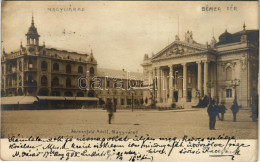 T2/T3 1903 Nagyvárad, Oradea; Bémer Tér, Szigligeti Színház, Rózsa Kiállítás Szalagja. Sonnenfeld Adolf / Square, Theatr - Unclassified