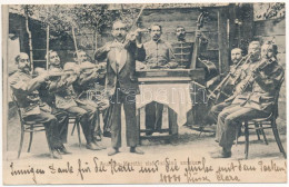 T3 1904 Aranyosmarót, Zlaté Moravce; Első Cigány Zenekar / First Gypsy Music Band (ázott / Wet Damage) - Unclassified