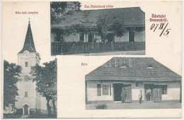 T2 1907 Deménd, Demandice (Hont); Római Katolikus Templom, Özv. Madarászné Villája, Kastély, üzlet / Church, Castle, Sho - Unclassified