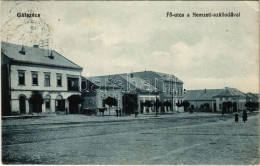 T2/T3 1915 Gálszécs, Secovce; Fő Utca, Nemzeti Szálloda, Koch, Markovics Testvérek üzlete / Main Street, Hotel, Shops (E - Ohne Zuordnung