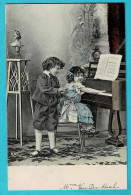 * Fantaisie - Fantasy - Fantasie (Enfant - Child - Kind) * (830) Musique, Music, Piano, Intérieur, Old, Rare - Portraits