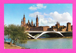 E-Espagne-284P ZARAGOZA, Puente De Santiago Y Basilica De El Pilar, BE - Zaragoza