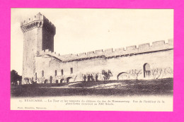 F-30-Beaucaire-04P1 La Tour Et Les Remparts Du Château, Vue De L'intérieur De La Plate-forme, Cpa BE - Beaucaire