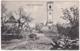 * T4 Rimakokova, Kokava Nad Rimavicou; Paplaki Udvar és Templom Torony Romjai Az 1911. Augusztus 3-i Tűzvész Után / Ruin - Ohne Zuordnung