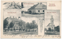 T2/T3 1912 Rimaszécs, Rimavska Sec, Siac (Gömör); Vasútállomás, Korona Nagyvendéglő, Római Katolikus Templom. Fried Ábra - Sin Clasificación