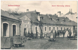 T2 1914 Selmecbánya, Schemnitz, Banska Stiavnica; Szentháromság Altárna, Bánya, Lóvontatású Iparvasút. Grohmann Kiadása  - Non Classés