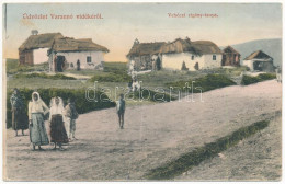 T3 1910 Vehéc, Vechec (Varannó Mellett / Near Vranov Nad Toplou); Cigány Tanya. Spira Ábrahám Kiadása / Gypsy Farm (fa) - Unclassified