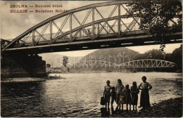 T2/T3 1910 Zsolna, Sillein, Zilina; Budatini Hidak, Vág Folyó / Bridges, Váh River (fl) + "ZSOLNA-GALÁNTA-BUDAPEST 45. S - Non Classés