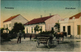 T2 1921 Perecseny, Perechyn, Perecin; Utca, Lovaskocsi / Street, Horse Cart - Non Classés