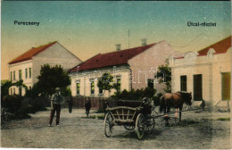 T2 1921 Perecseny, Perechyn, Perecin; Utca, Lovaskocsi / Street, Horse Cart - Ohne Zuordnung