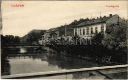 * T2/T3 Ungvár, Uzshorod, Uzhhorod, Uzhorod; Kisung Híd, Erzsébet Szálloda. Völgyi József Kiadása / Uzh River Bridge, Ho - Non Classificati