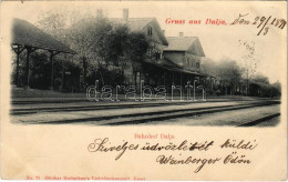 T2/T3 1899 (Vorläufer) Dálya, Dalja; Bahnhof / Kolodvor / Vasútállomás. Ottokar Rechnitzer No. 75./ Railway Station (EK) - Unclassified