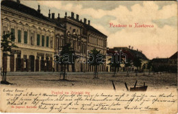 T2/T3 1900 Károlyváros, Karlovac; Pogled Na Zrinjski Trg / Zrínyi Tér, David Kramer és Jos. Purebl üzlete / Square, Shop - Zonder Classificatie