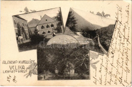 T2/T3 1901 Velike, Velika (Pozsega, Pozega); Alansko Kupaliste, Ljekovito Vrelo / Fürdő, Gyógyforrás / Spa, Bath, Spring - Ohne Zuordnung