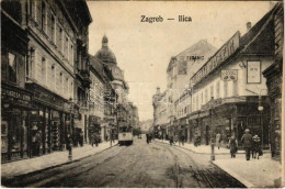 T2/T3 1925 Zagreb, Zágráb; Ilica, Delikatesa I Vina, Tirinc, Optik, Englezki Magazin / Utca, Villamos, üzletek. Vasúti L - Zonder Classificatie