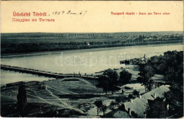 T2/T3 1909 Tital, Tisza Parti Részlet, Hajóhíd. W. L. Bp. 2322. / Tisa Riverside, Pontoon Bridge - Ohne Zuordnung