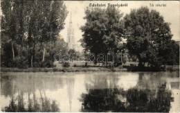 T2/T3 1914 Topolya, Bácstopolya, Backa Topola; Tó Részlet és Templom. Hajtman és Konc Kiadása / Lake And Church (fl) - Ohne Zuordnung