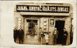 T2/T3 1909 Zimony, Semlin, Zemun; Janjits és Bingas üzlete / Shop. Photo (fl) - Zonder Classificatie