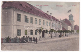 T4 1918 Rohonc, Rechnitz; Római Katolikus Fiú Iskola, Fő Tér / Jungenschule, Hauptplatz / Boy School, Main Square (vágot - Unclassified