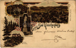 T3 1903 Bad Gleichenberg, Gundenhof, Wickenburg Denkmal, Schloss Gleichenberg / Castle, Monument. Ottmar Zieher Art Nouv - Unclassified