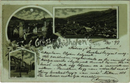 T2/T3 1899 (Vorläufer) Waidhofen An Der Ybbs, Schloss U. Kirche, Mariensäule Am Ob. Stadtplatz / Castle, Church, General - Unclassified