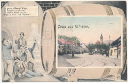 * T2/T3 1918 Wien, Vienna, Bécs XIX. Grinzing. "A Guats Glaserl Wein, A Paperl Recht Fein, A Harbe Musi Dazua Und A Hetz - Unclassified
