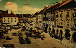 T2/T3 Wiener Neustadt, Bécsújhely; Hauptplatz / Main Square, Market, Shops Of Georg Roll, Johann Steinbacher (EK) - Ohne Zuordnung