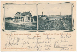 T2 1904 Kyjov, Gaya; Gasfabrik Der Firma Reich & Comp. Villa / Glass Factory. Art Nouveau - Non Classés