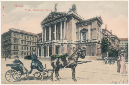 ** T2 Praha, Prag, Prague; Neues Deutsches Theater / New German Theater, Horse-drawn Carriage. L. & P. 1691. - Unclassified