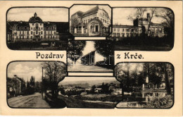 ** T2/T3 Praha, Prague, Prága; Pozdrav Z Krce. Nakl. K. Zuna 5435b. / Krc District, Sanatorium, Castle, Restaurent, Park - Non Classés