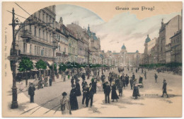 ** T2 Praha, Prag, Prague; Der Wenzelsplatz. B. Styblo / Street View, Shops. F. J. Jedlicka 902./1918 - Ohne Zuordnung