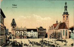 T2/T3 1910 Tábor, Námestí / Square, Market, Shops, Church. M. S. P. -1813. (EK) - Unclassified