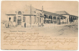 * T3 1904 Qingdao, Tsingtao, Tsingtau, Kiautschou Bay Concession; Tsingtauer Markthallen / Market Hall, Butchery. Verlag - Zonder Classificatie